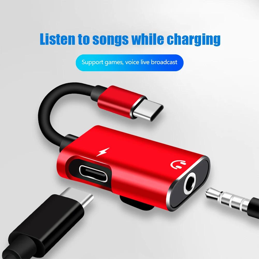 Audio Music Splitter - 2-in-1 USB-C to 3.5mm Jack Adapter