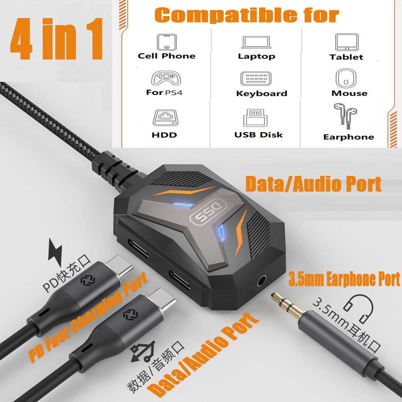 Audio Music Splitter - Type C Splitter USB C to