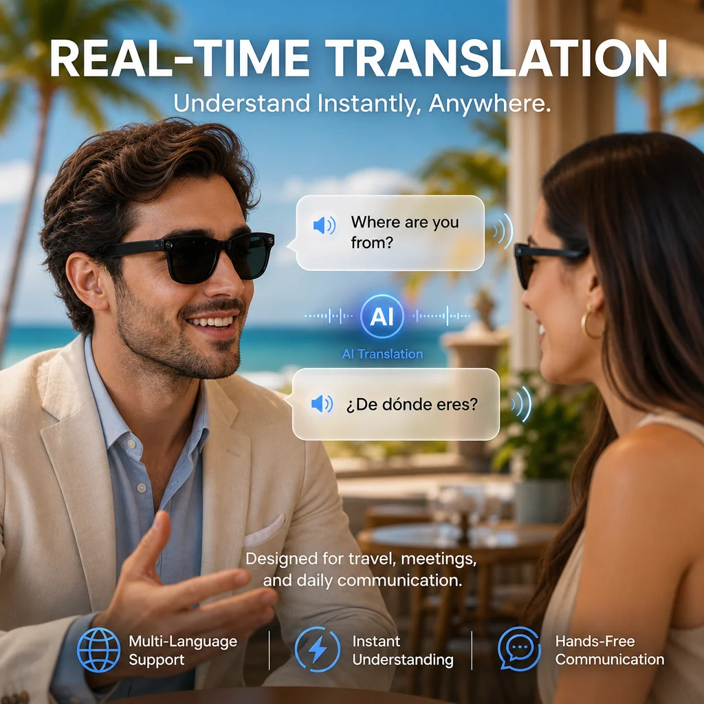 2026 New AI camera glasses 8MP - Audio Music To Video Ai Free recension och pris