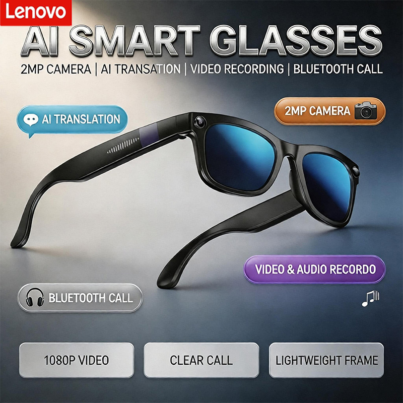 Lenovo AI Bluetooth Smart Glas - Audio Music To Video Ai Free recension och pris
