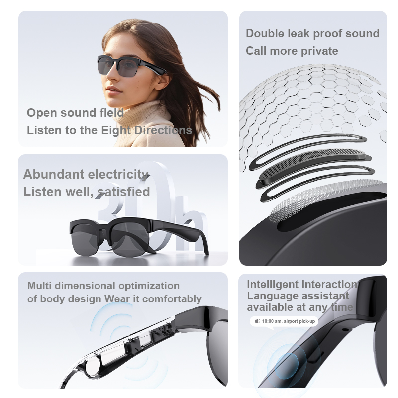 Smart Audio Glasses Bluetooth  - Audio Music Play recension och pris