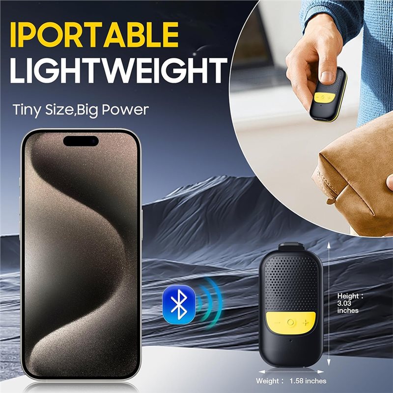 B68C Clip-On Portable Bluetoot - Audio Music Free Online recension och pris