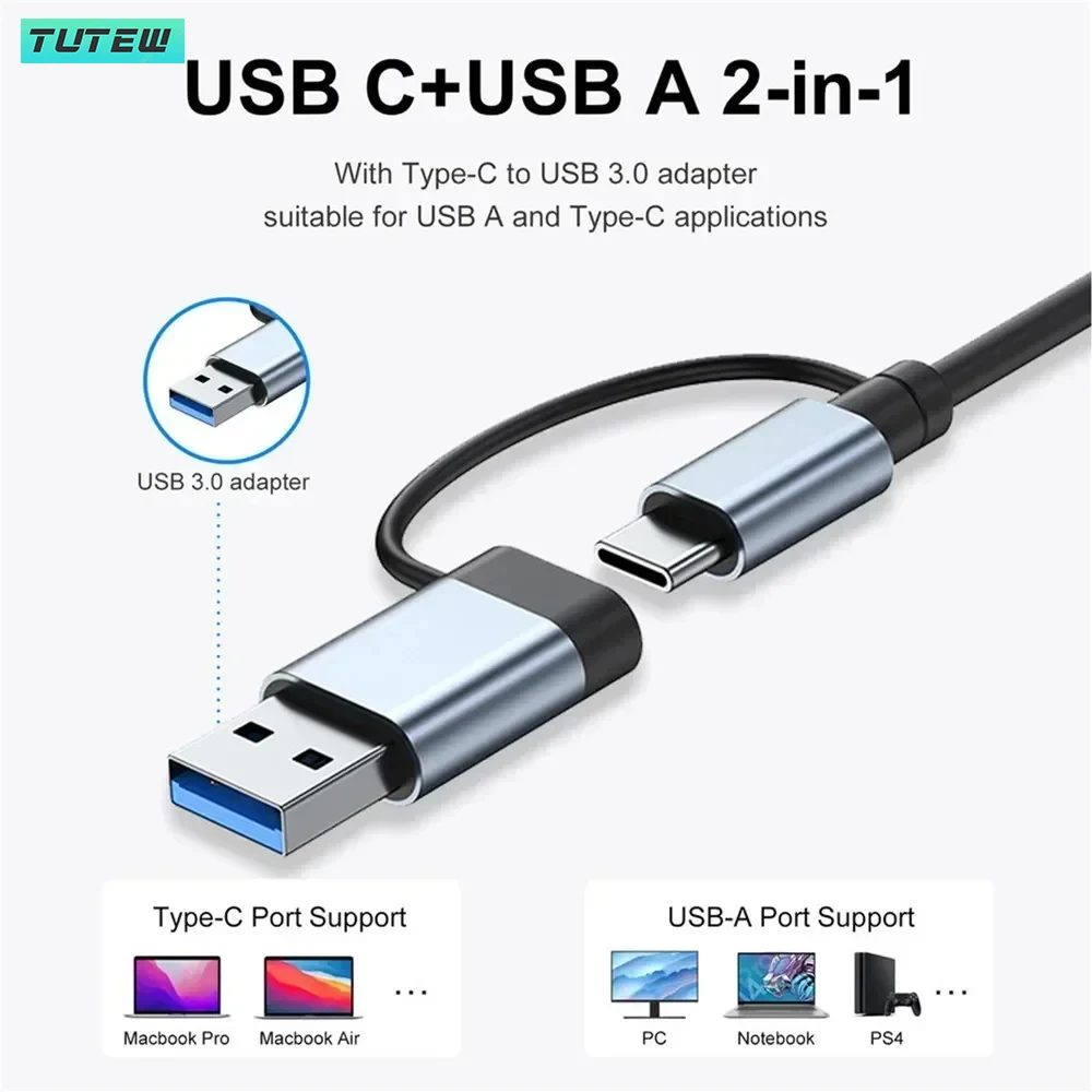 8 in 1 USB C Hub USB Splitter  - Audio Music Splitter recension och pris