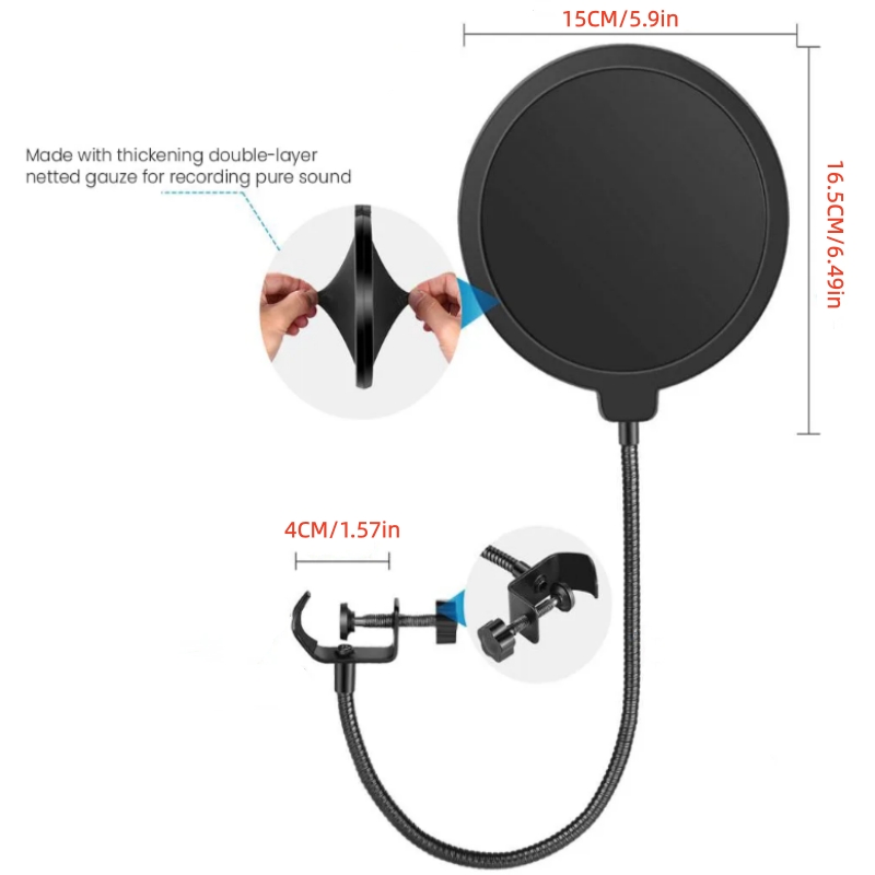 MF6 Mic Accessories Metal PoP  - Recording Pop Filter recension och pris