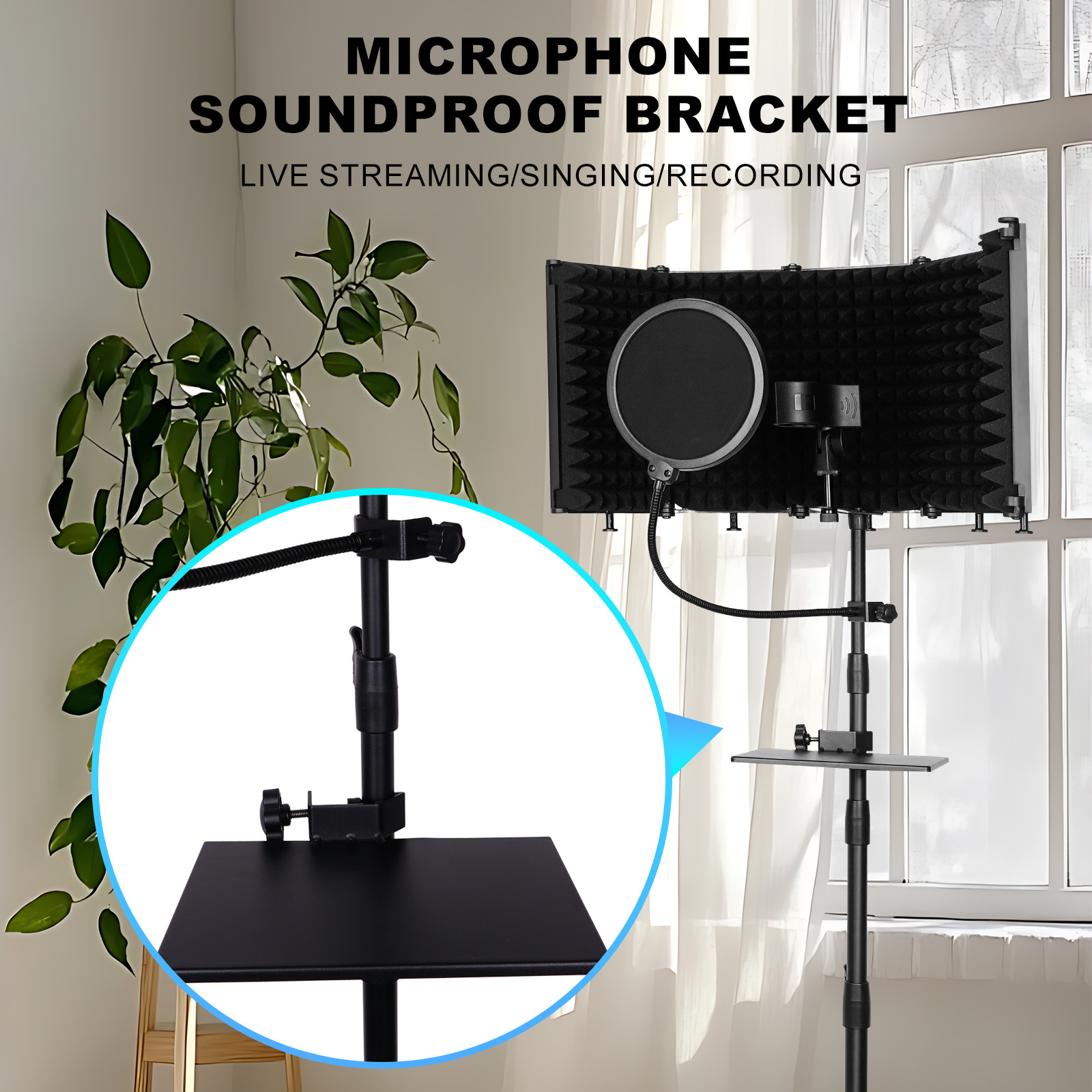 Studio Microphone Isolation Bo - Recording Pop Filter recension och pris