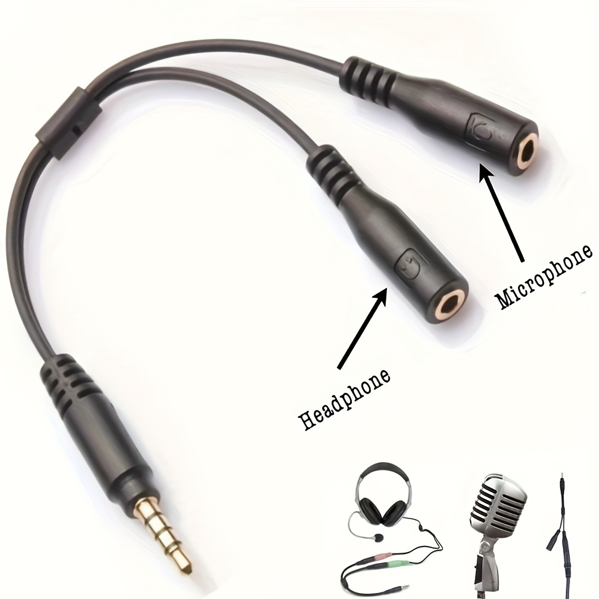 3.5mm Stereo Audio 1Male to 2  - Audio Music Play recension och pris