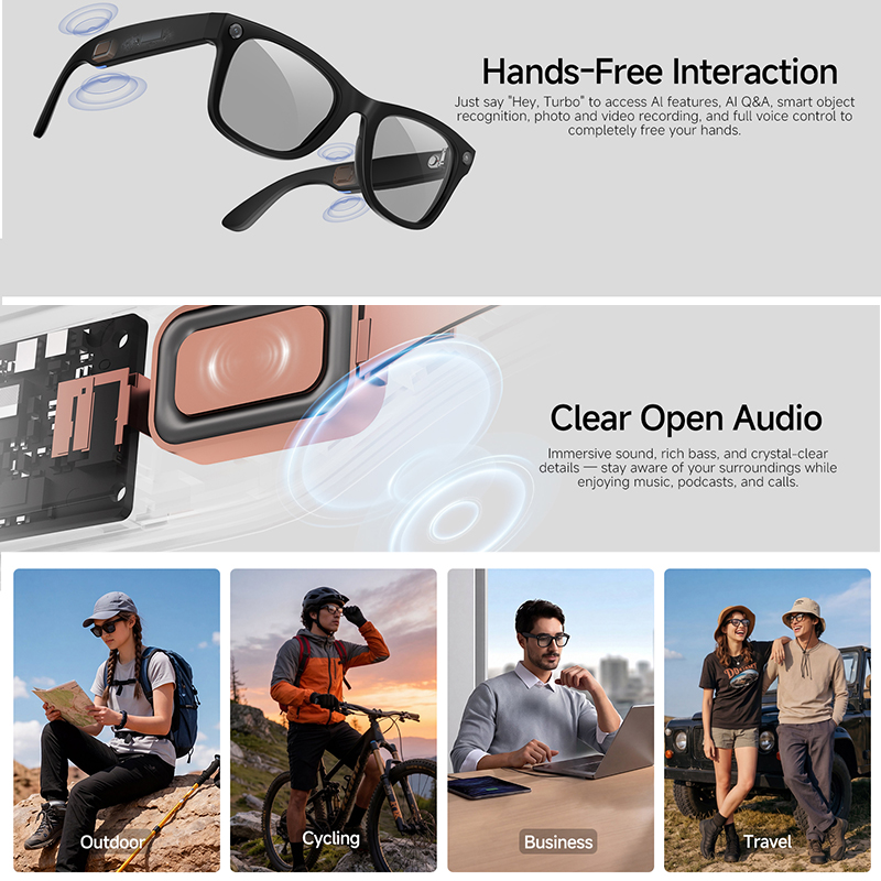 2026 New AI Smart Glasses 8MP  - Audio Music To Video Ai Free recension och pris