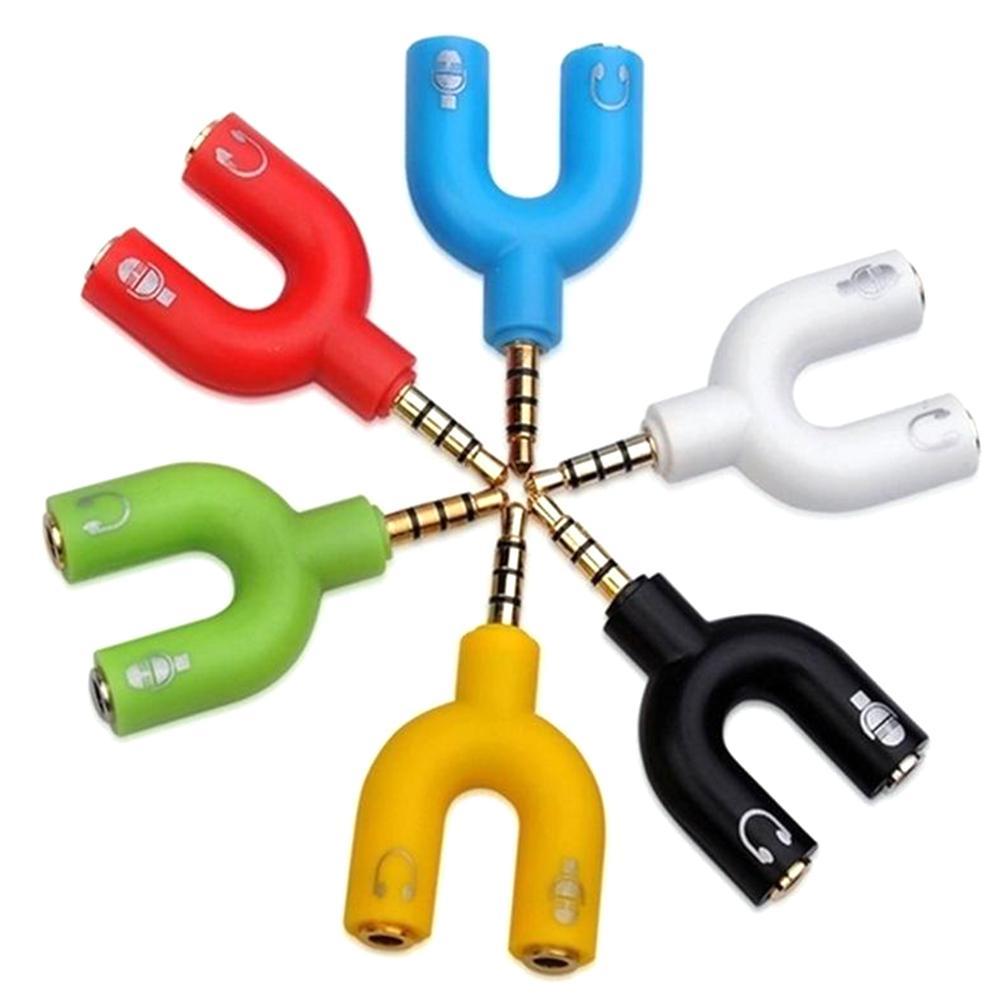 1PC Dual 3.5MM U Type Adapter  - Audio Music Splitter recension och pris