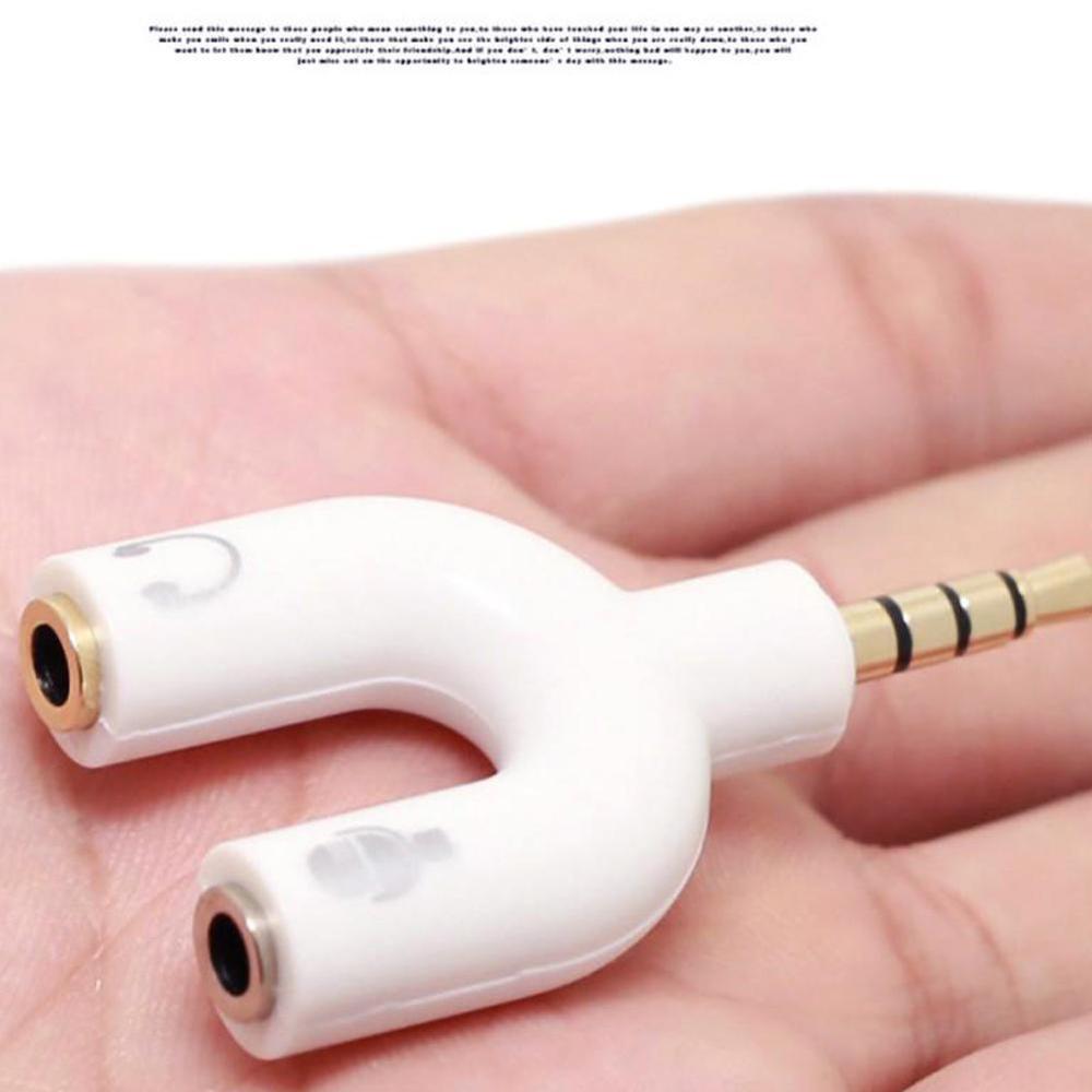 1PC Dual 3.5MM U Type Adapter  - Audio Music Splitter recension och pris