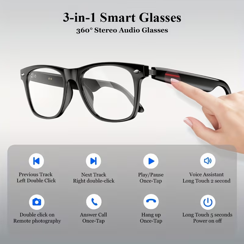 KOIPSSE Smart Glasses for Adul - Audio Music Technology recension och pris