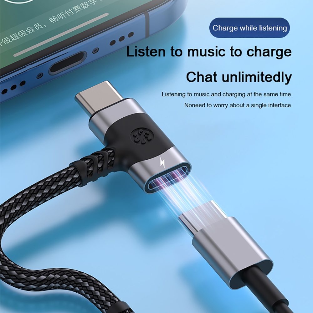 2 in 1 USB C OTG Splitter Adap - Audio Music Splitter recension och pris